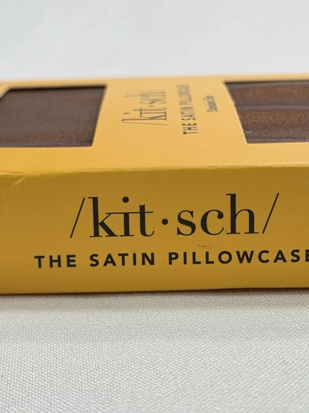 Kitsch x BT21 Shooky Satin Pillowcase Standard Size Zipper Brown BTS Merch NWT